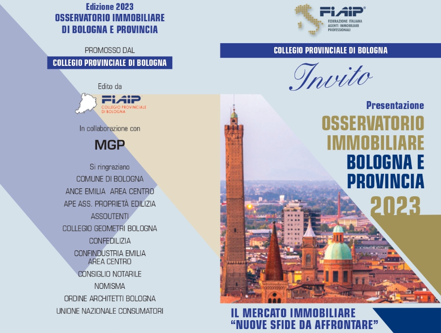 Osservatorio Immobiliare FIAIP: presentazione a Bologna il 19 giugno